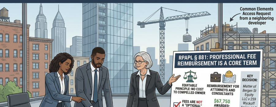 RPAPL § 881 Licenses, and Why Fee Reimbursement Is a Core Deal Term