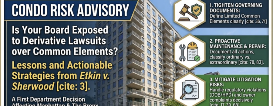 The Derivative Action Threat: Why “Limited Common Elements” Present Litigation Risks for Condominium Boards and Managers