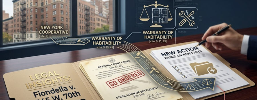 The Post-Settlement Trap: What Fiondella Teaches Co-op Boards About Stipulations and Continuing Habitability Claims