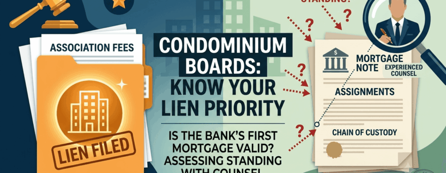Condominium Boards: Why Being Aware of First Mortgage “Standing” Can Protect Your Community’s Bottom Line