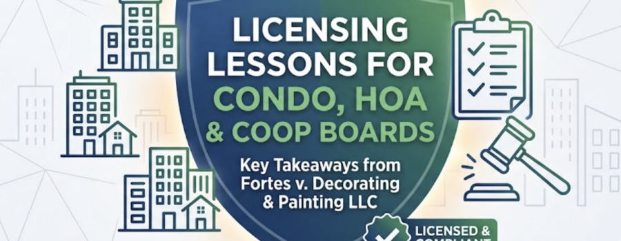 When Contractors Lack Licenses: Key Lessons for Condos, Co-ops, and HOAs